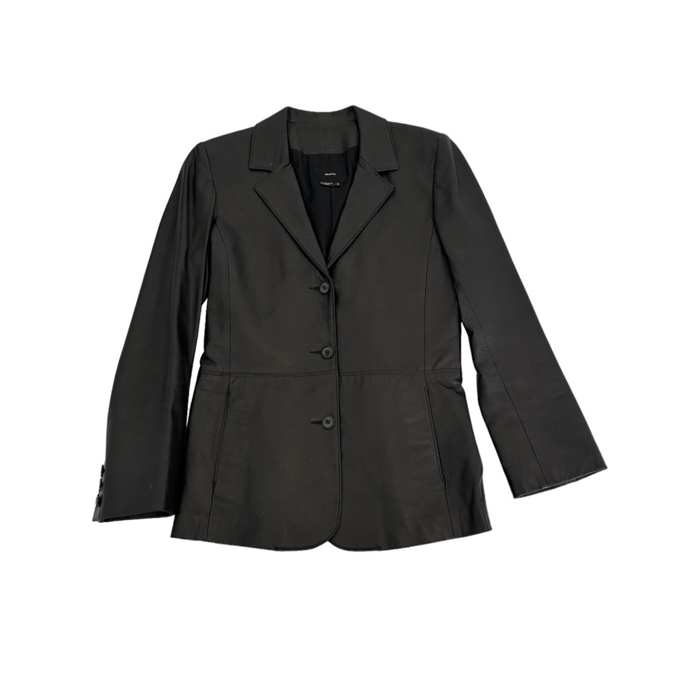Identify Black genuine leather jacket